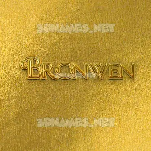 bronwen in All Gold style - 3D name wallpaper