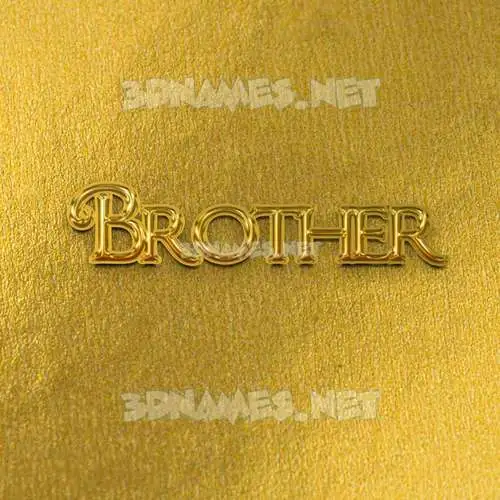 brother in All Gold style - 3D name wallpaper