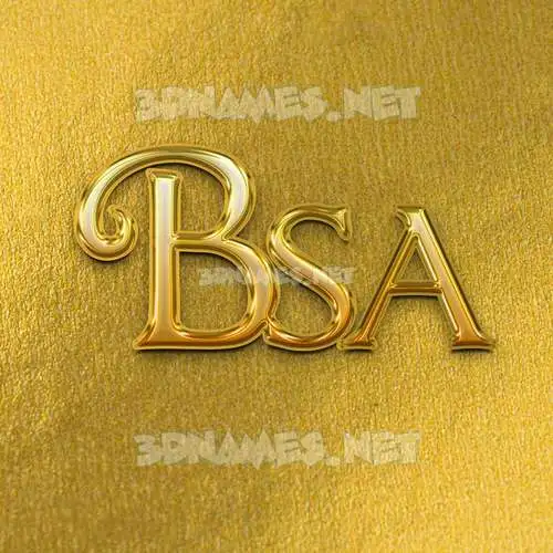 bsa in All Gold style - 3D name wallpaper bsa in All Gold style - 3D name wallpaper