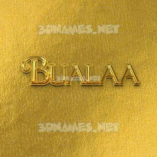 bualaa in All Gold style - 3D name wallpaper bualaa in All Gold style - 3D name wallpaper