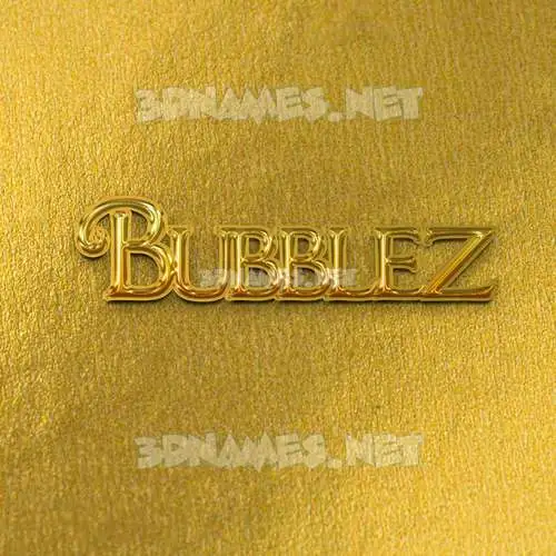 bubblez in All Gold style - 3D name wallpaper bubblez in All Gold style - 3D name wallpaper