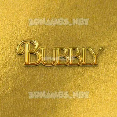 bubbly in All Gold style - 3D name wallpaper bubbly in All Gold style - 3D name wallpaper