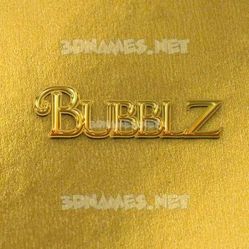 bubblz in All Gold style - 3D name wallpaper bubblz in All Gold style - 3D name wallpaper