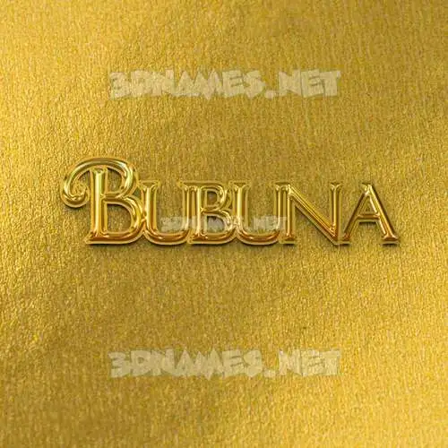 bubuna in All Gold style - 3D name wallpaper bubuna in All Gold style - 3D name wallpaper