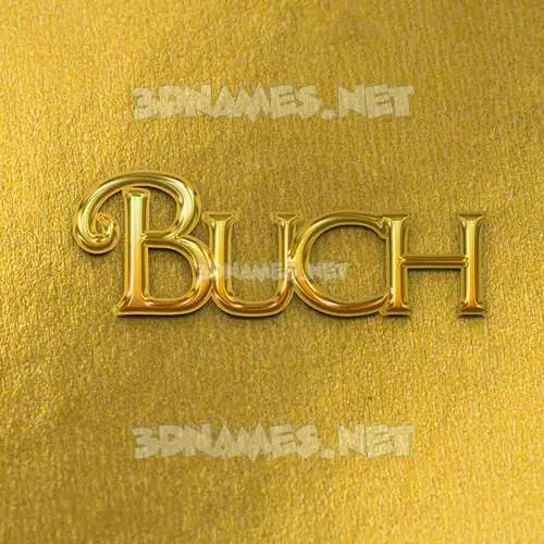 buch in All Gold style - 3D name wallpaper