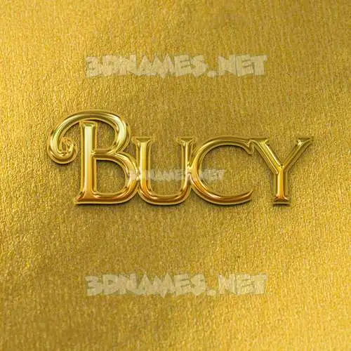bucy in All Gold style - 3D name wallpaper