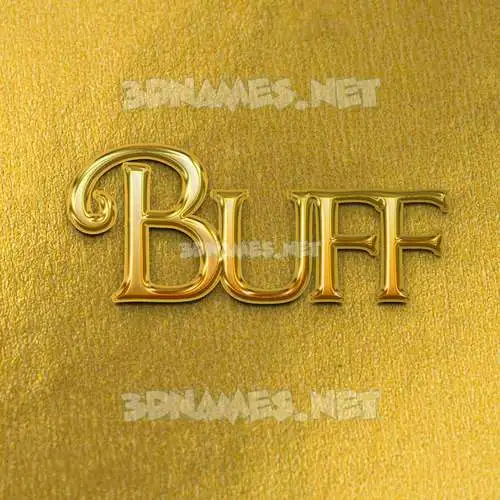 buff in All Gold style - 3D name wallpaper buff in All Gold style - 3D name wallpaper