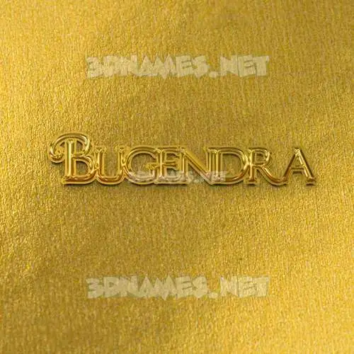 bugendra in All Gold style - 3D name wallpaper