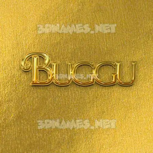 buggu in All Gold style - 3D name wallpaper