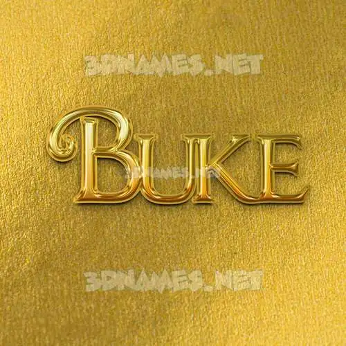 buke in All Gold style - 3D name wallpaper buke in All Gold style - 3D name wallpaper