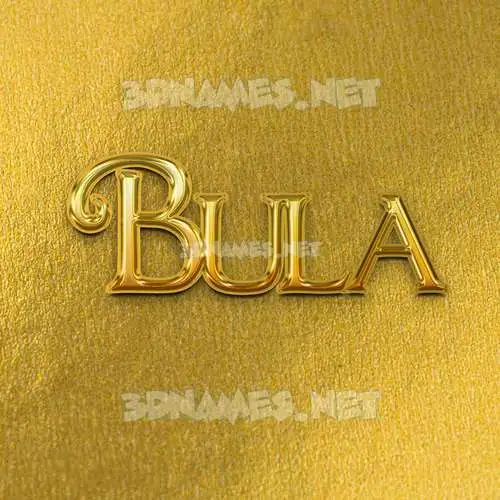 bula in All Gold style - 3D name wallpaper bula in All Gold style - 3D name wallpaper