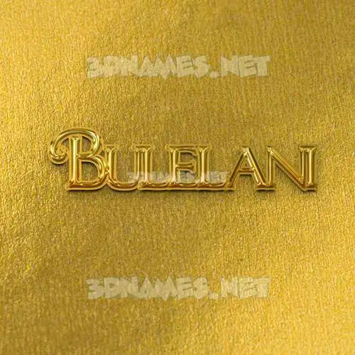 bulelani in All Gold style - 3D name wallpaper