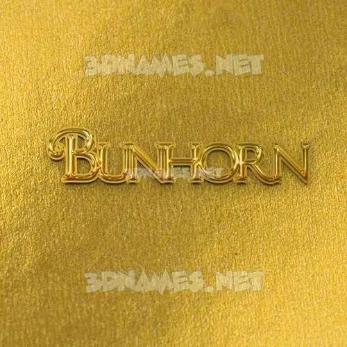 bunhorn in All Gold style - 3D name wallpaper bunhorn in All Gold style - 3D name wallpaper