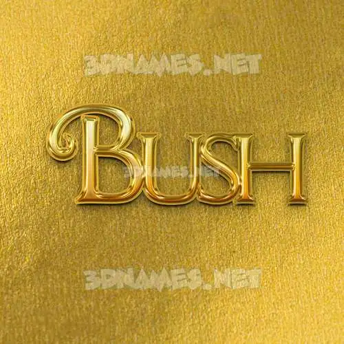 bush in All Gold style - 3D name wallpaper bush in All Gold style - 3D name wallpaper