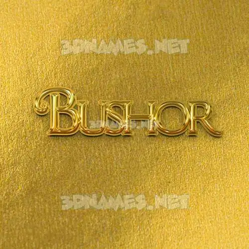 bushor in All Gold style - 3D name wallpaper bushor in All Gold style - 3D name wallpaper
