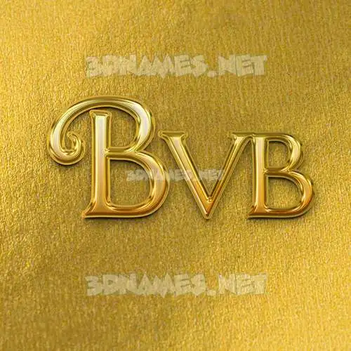 bvb in All Gold style - 3D name wallpaper bvb in All Gold style - 3D name wallpaper