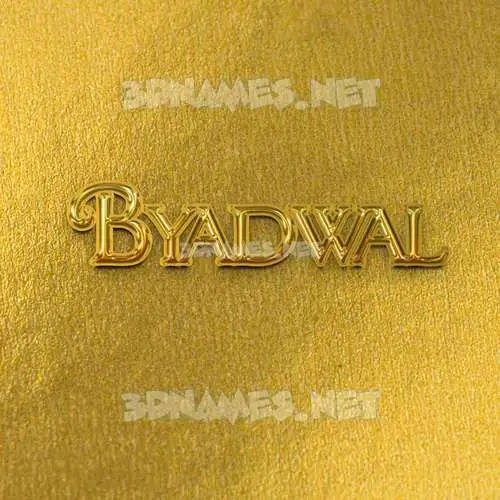 byadwal in All Gold style - 3D name wallpaper byadwal in All Gold style - 3D name wallpaper