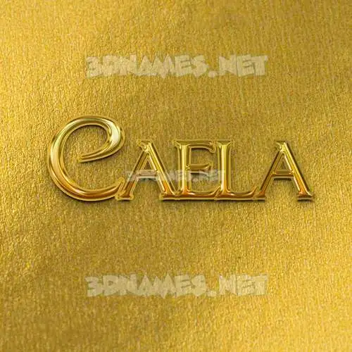 caela in All Gold style - 3D name wallpaper