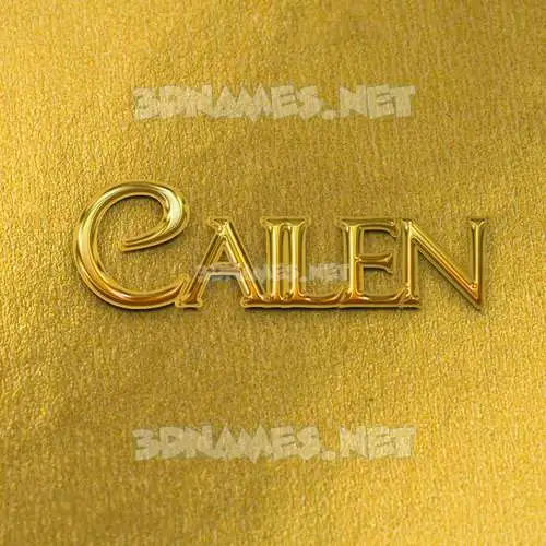 cailen in All Gold style - 3D name wallpaper