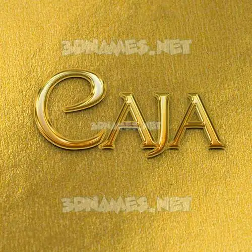 caja in All Gold style - 3D name wallpaper caja in All Gold style - 3D name wallpaper
