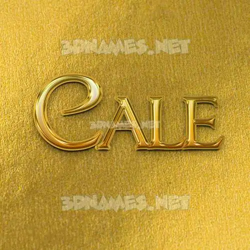 cale in All Gold style - 3D name wallpaper cale in All Gold style - 3D name wallpaper