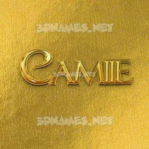 camiie in All Gold style - 3D name wallpaper