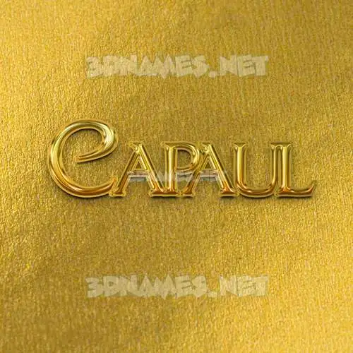 capaul in All Gold style - 3D name wallpaper capaul in All Gold style - 3D name wallpaper