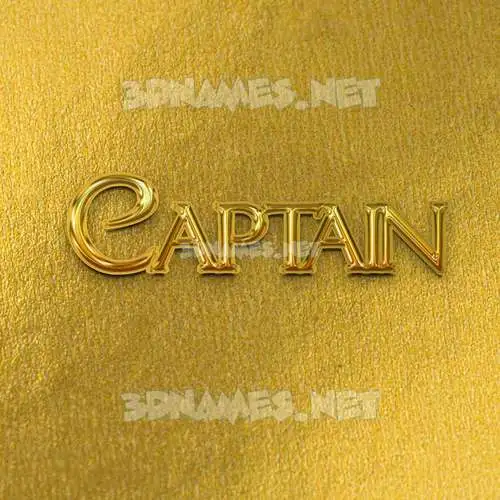 captain in All Gold style - 3D name wallpaper
