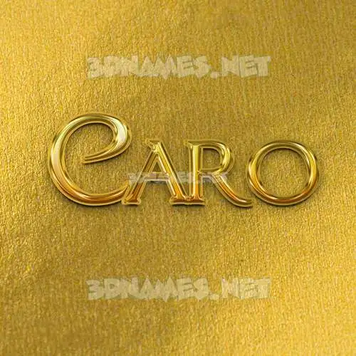 caro in All Gold style - 3D name wallpaper caro in All Gold style - 3D name wallpaper