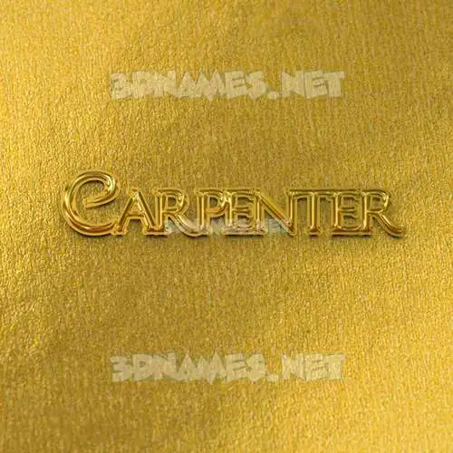 carpenter in All Gold style - 3D name wallpaper carpenter in All Gold style - 3D name wallpaper