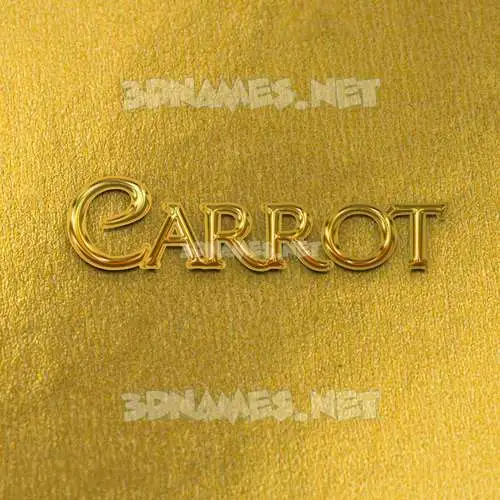 carrot in All Gold style - 3D name wallpaper carrot in All Gold style - 3D name wallpaper