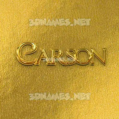 carson in All Gold style - 3D name wallpaper
