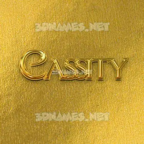 cassity in All Gold style - 3D name wallpaper