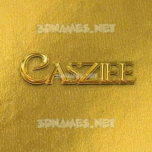 casziee in All Gold style - 3D name wallpaper