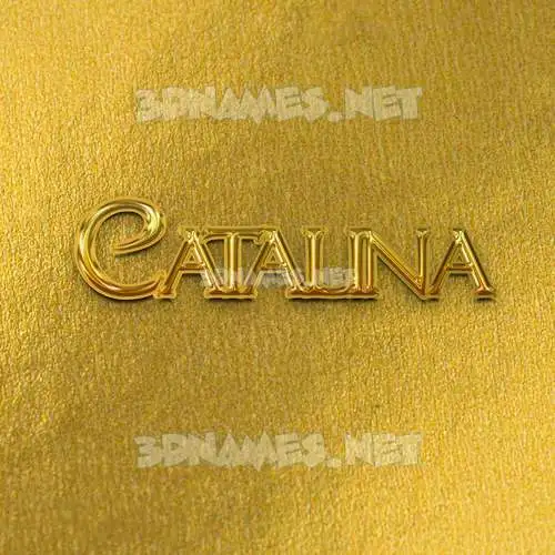 catalina in All Gold style - 3D name wallpaper catalina in All Gold style - 3D name wallpaper