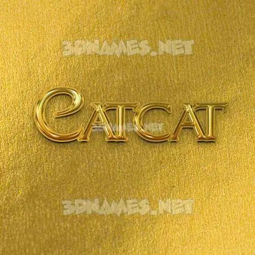 catcat in All Gold style - 3D name wallpaper catcat in All Gold style - 3D name wallpaper