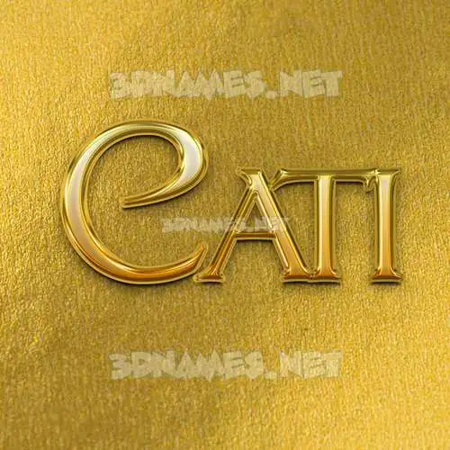 cati in All Gold style - 3D name wallpaper cati in All Gold style - 3D name wallpaper