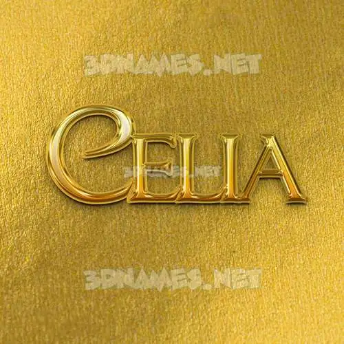 celia in All Gold style - 3D name wallpaper celia in All Gold style - 3D name wallpaper