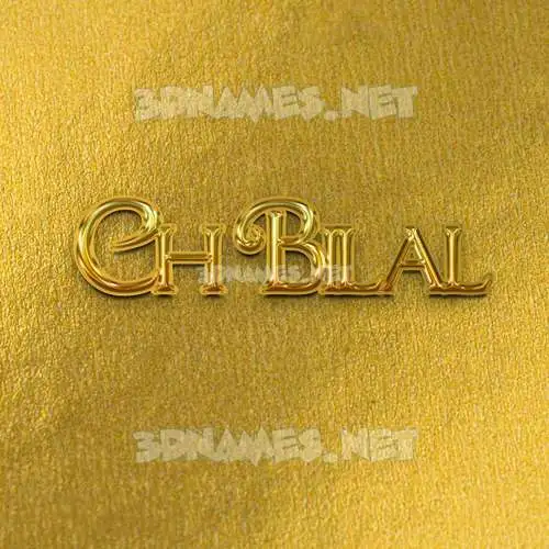 ch bilal in All Gold style - 3D name wallpaper ch bilal in All Gold style - 3D name wallpaper