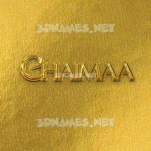 chaimaa in All Gold style - 3D name wallpaper