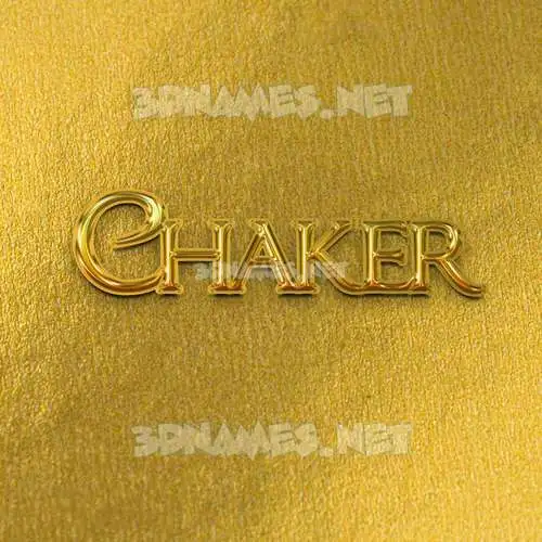 chaker in All Gold style - 3D name wallpaper chaker in All Gold style - 3D name wallpaper