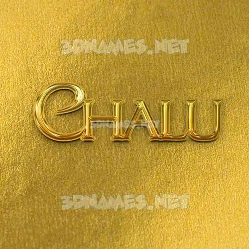 chalu in All Gold style - 3D name wallpaper chalu in All Gold style - 3D name wallpaper