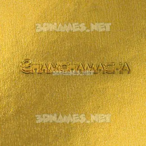 chamchamacha in All Gold style - 3D name wallpaper
