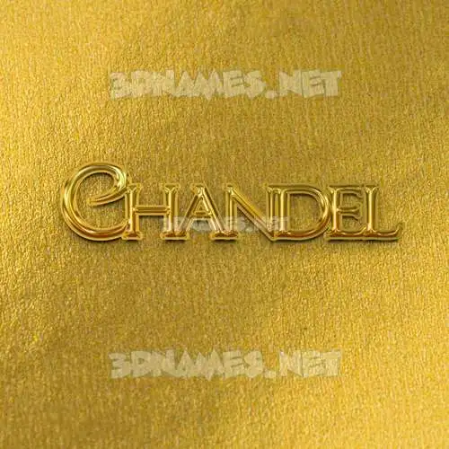 chandel in All Gold style - 3D name wallpaper chandel in All Gold style - 3D name wallpaper