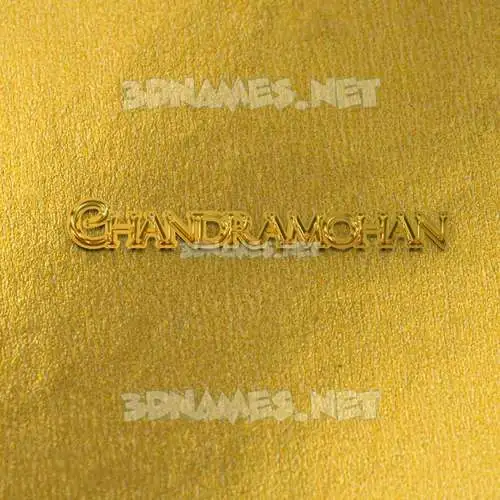chandramohan in All Gold style - 3D name wallpaper