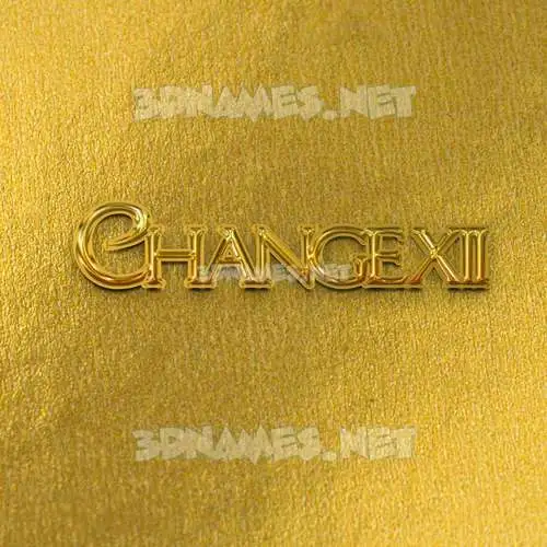 changexii in All Gold style - 3D name wallpaper
