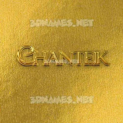 chanteik in All Gold style - 3D name wallpaper