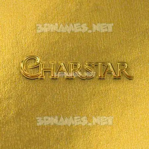 charstar in All Gold style - 3D name wallpaper