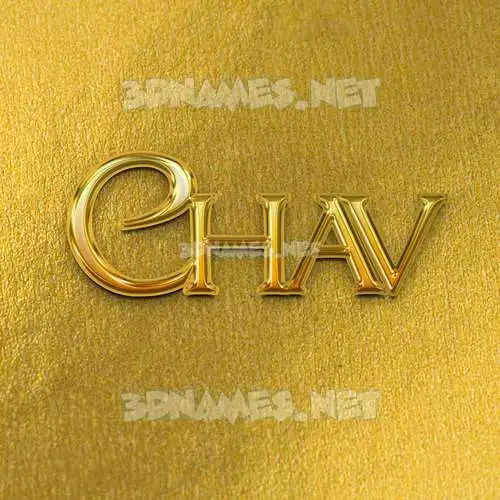 chav in All Gold style - 3D name wallpaper chav in All Gold style - 3D name wallpaper
