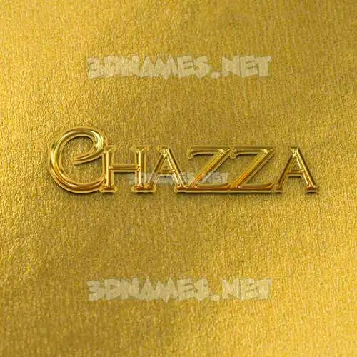 chazza in All Gold style - 3D name wallpaper